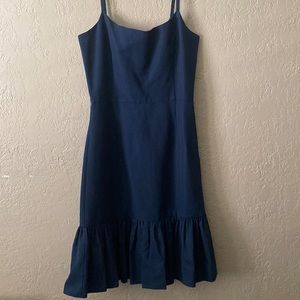 Kate spade Fitted Ruffle Hem Navy dress size 6